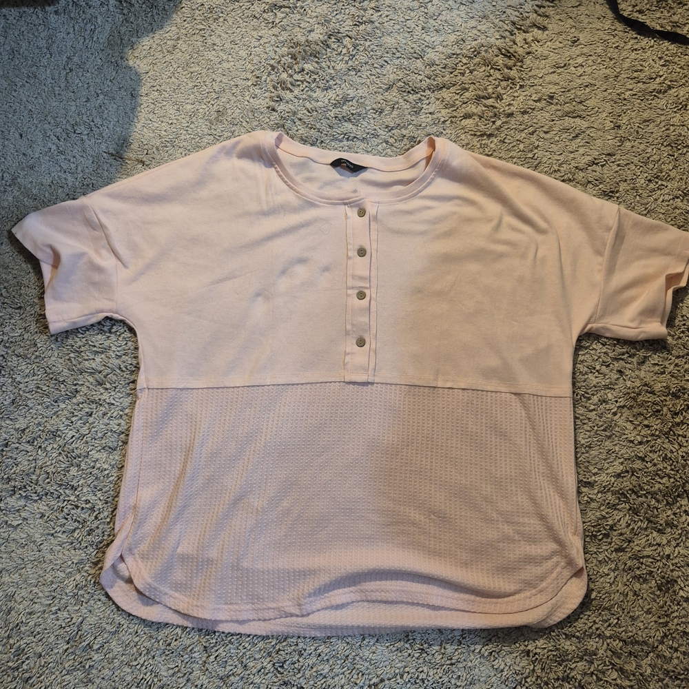 Women's Pink Button-Up Top